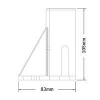 33-45453S-0 MODULAR SOLUTIONS MOUNTING FOOT 2 SIDED FOR 45 X 45 PARTICALLY ENCLOSED